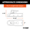 2" Straight-Tongue Coupler (2" Channel, 3,500 lbs., Zinc) - Image 2