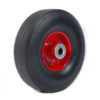 8" Solid Rubber Wheel, Semi-Pneumatic Flat Free, Centered Hub 5/8"