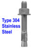 1/2" x 5-1/2" Wedge Anchor Stainless Steel